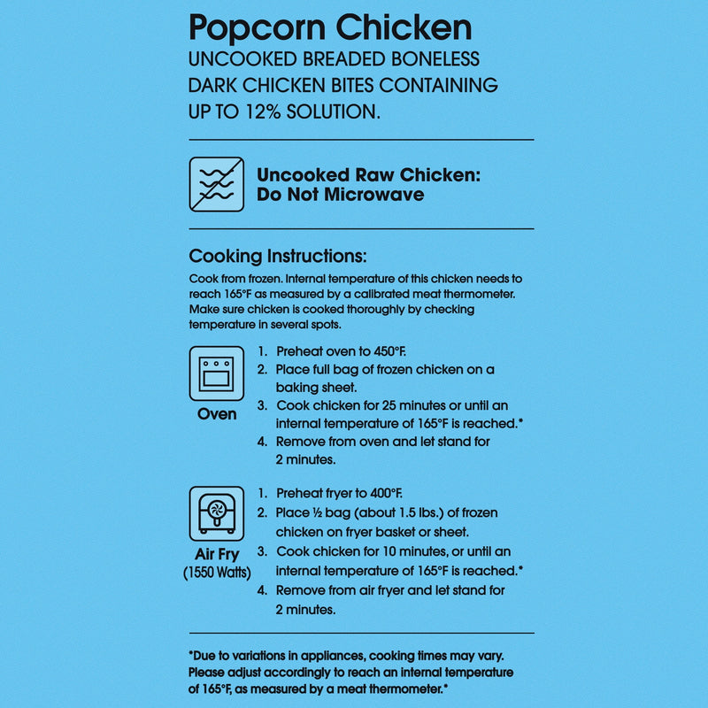 Great Value Black Pepper Popcorn, Ready to Cook Popcorn Chicken, 11g Protein, 3 lb (Frozen) — photo 4
