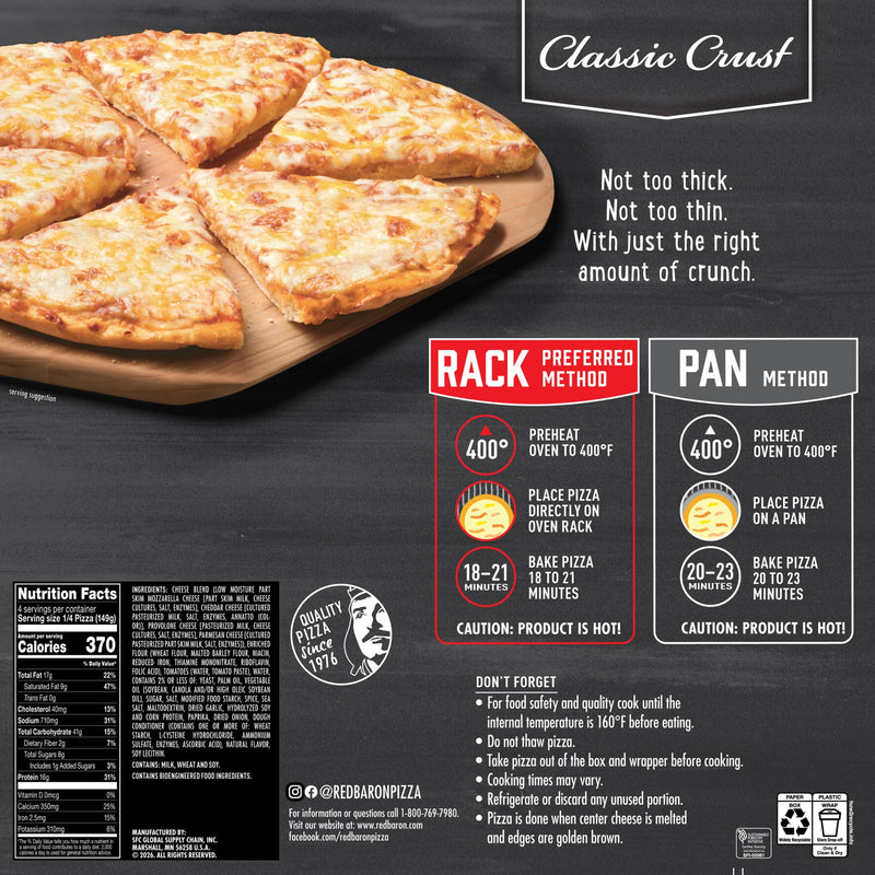 Red Baron Four Cheese Classic Crust Frozen Pizza, 21.06 oz — photo 4