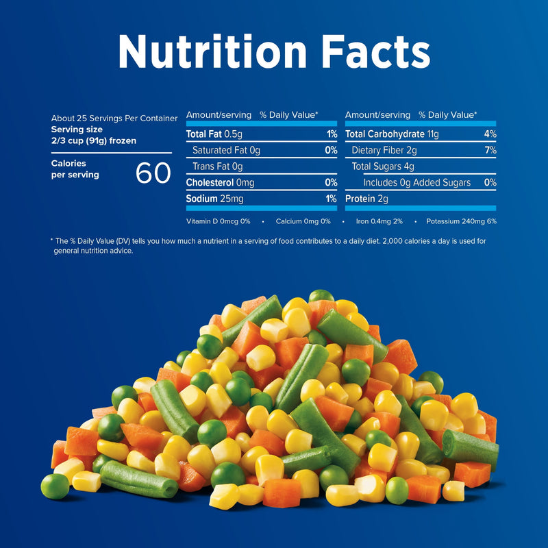 Birds Eye Mixed Vegetables, Corn, Carrots, Green Beans & Peas, Frozen Vegetables, 80 oz. Bag — photo 4