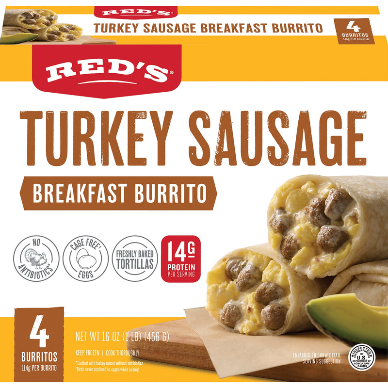 Red's Turkey Sausage Breakfast Burrito, 16 oz. 4 Count (Frozen) — photo 5