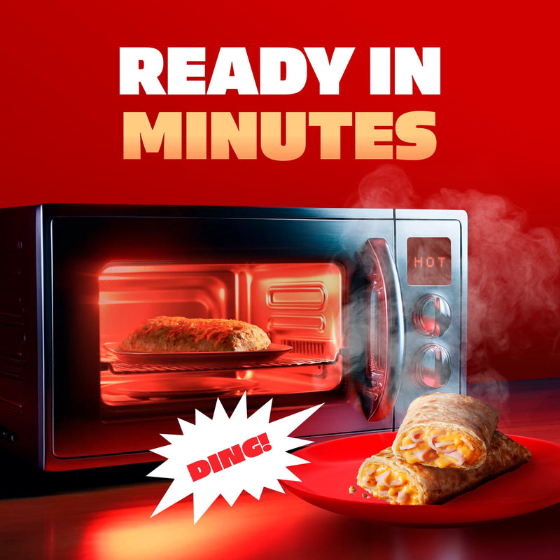 Hot Pockets Hickory Ham and Cheddar, Crispy Buttery Crust Sandwich Snacks, 36 oz, 8 Pack (Frozen) — photo 5