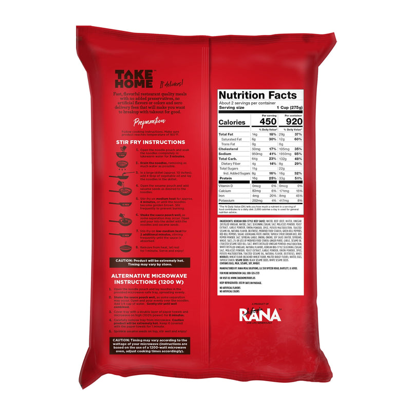 Take Home Tonight Korean BBQ Style Beef and Noodles Meal, 20oz, Refrigerated — photo 5