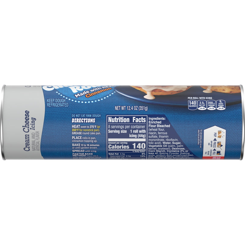 Pillsbury Cinnamon Rolls with Cream Cheese Icing, Refrigerated Canned Pastry Dough, 8 Count., 12.4 oz — photo 5