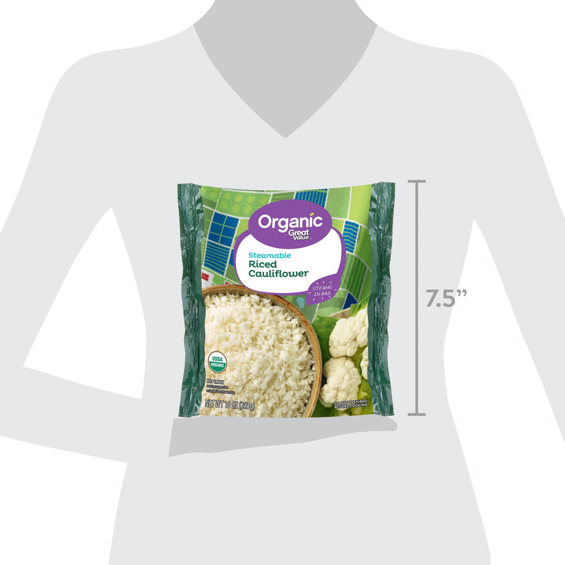 Great Value Organic Steamable Riced Cauliflower, 10 oz (Frozen) — photo 5
