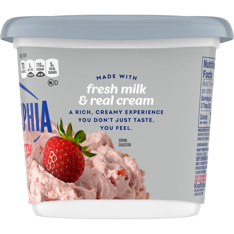 Philadelphia Flavored Cream Cheese Spread, 1 Tub, for Smooth, Spreadable Mornings, Strawberry, No Artificial Preservatives, Flavors or Dyes, 15.5 oz — photo 5