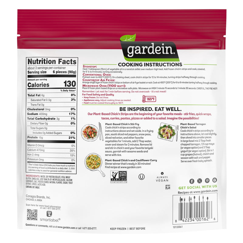 Gardein Plant-Based Chick'n Strips, Vegan, Frozen Meat Alternative, 10 oz. — photo 5