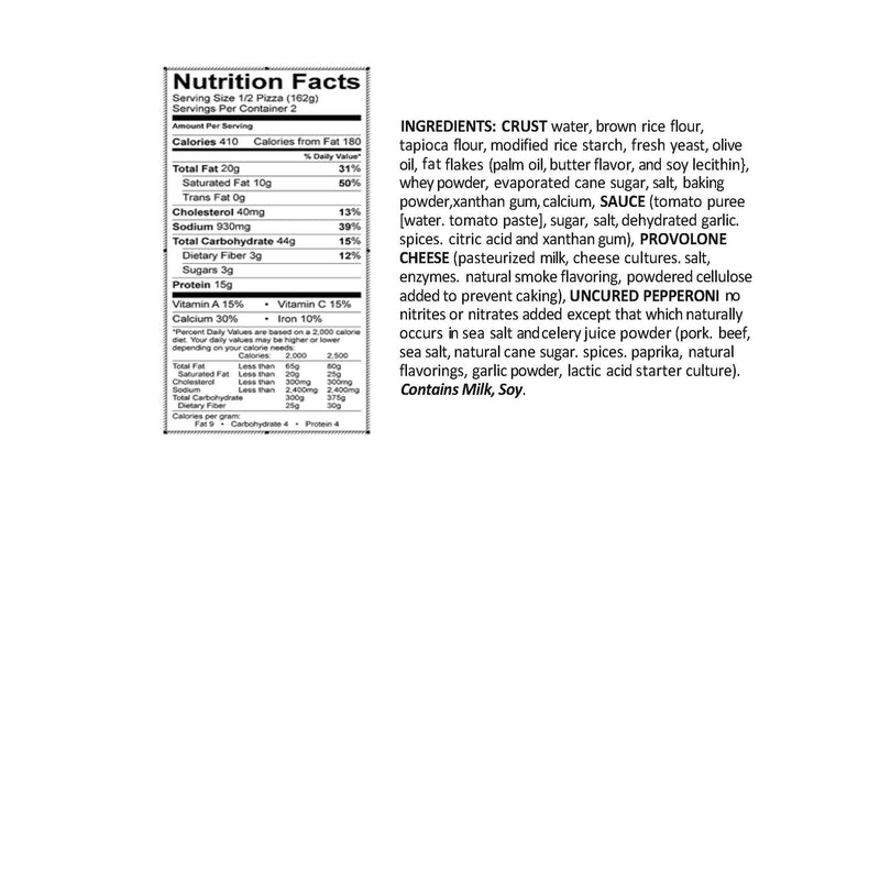 Sonoma Flatbreads Gluten Free Pepperoni, Marinara Sauce, 11.42 oz. (Frozen - Contains: Milk, Soy) — photo 5