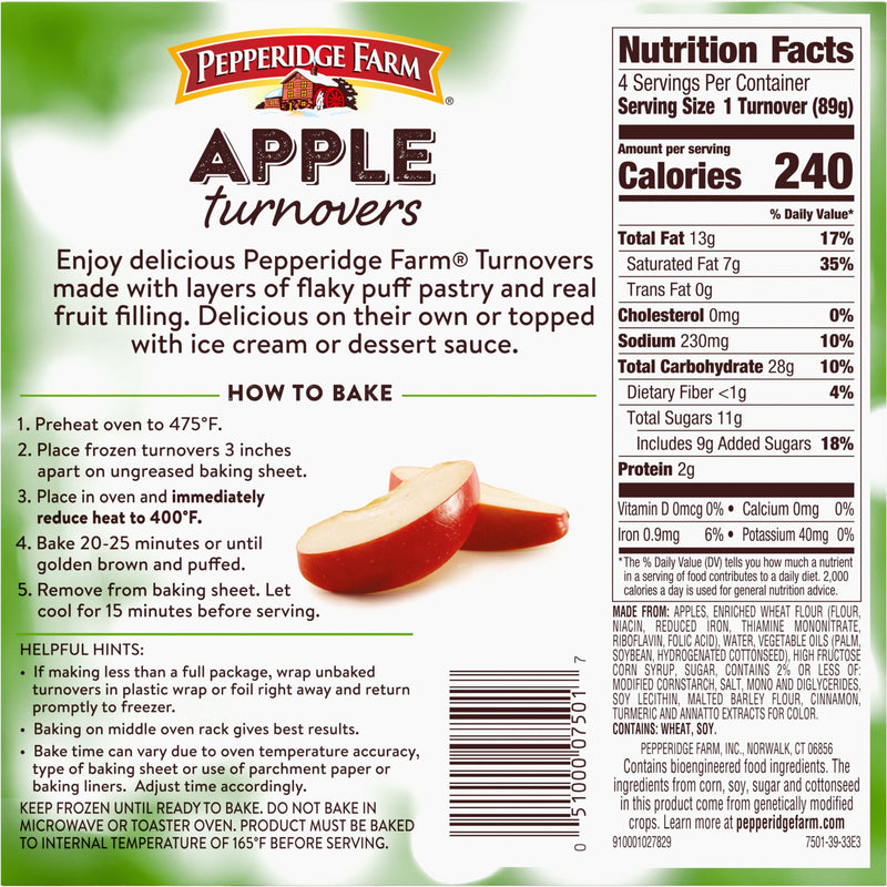 Pepperidge Farm Apple Turnovers, 4-Count 12.5 oz Box — photo 6