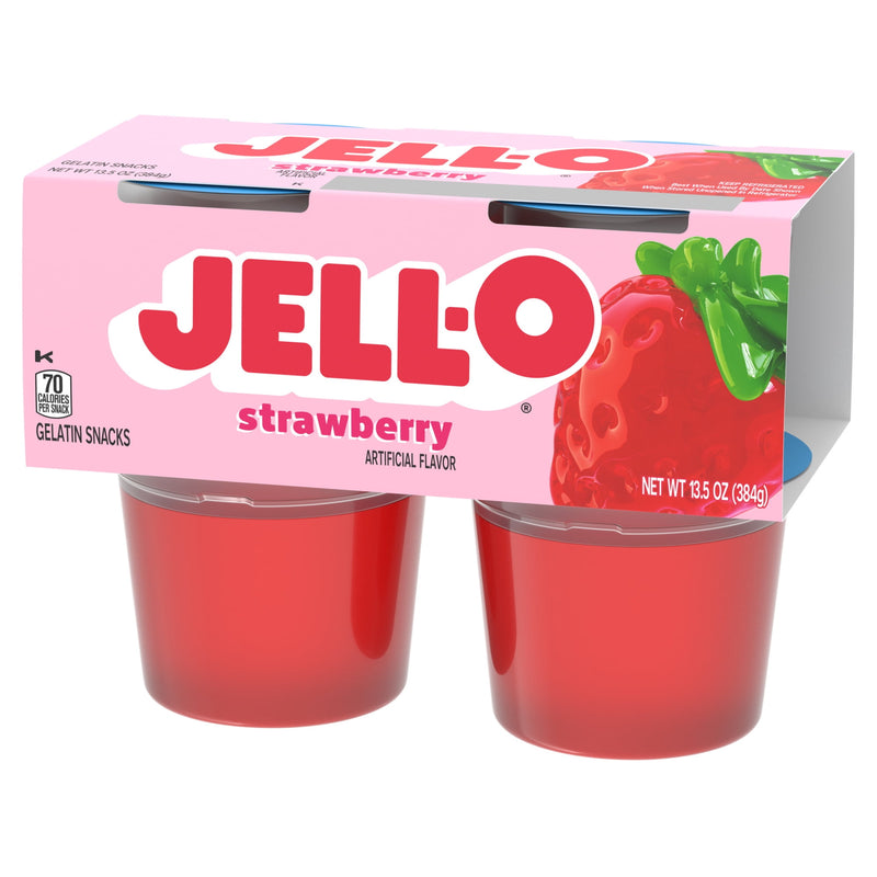 Jell-O Original Strawberry Artificially Flavored Ready-to-Eat Gelatin Snack Cups, 4 Count Cups — photo 5