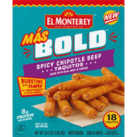 El Monterey Mas Bold Spicy Chipotle Beef Taquitos 20.7 oz, 18 Count (Frozen) — photo 5