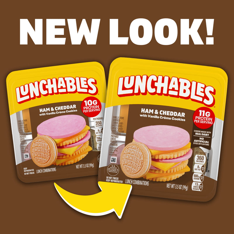 Lunchables Ham & Cheddar with Vanilla Creme Cookies, 3.5 oz Pack — photo 5