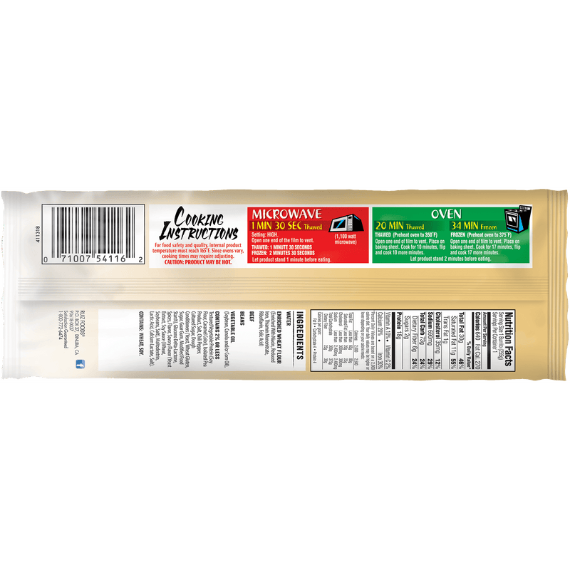 El Monterey XX Large Beef and Bean Burrito, 9 oz Single-Serve — photo 5