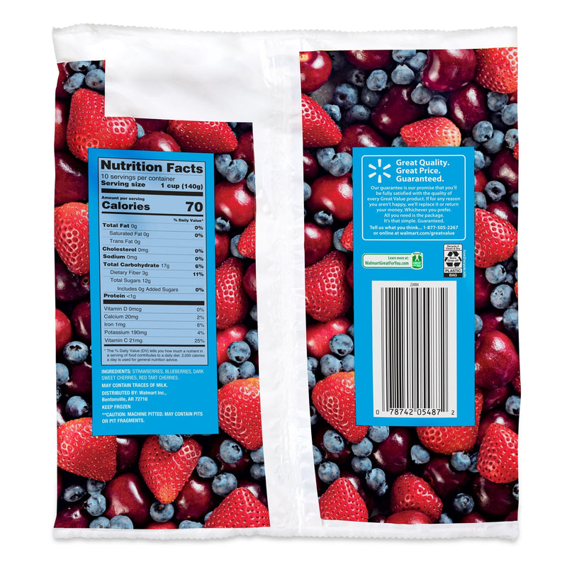 Great Value Cherry Berry Blend, 48 oz (Frozen) in Resealable Bag — photo 5