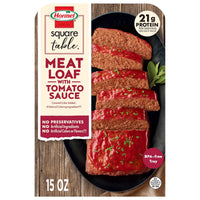 HORMEL SQUARE TABLE Meatloaf With Tomato Sauce Refrigerated Entree, Refrigerated, 15 oz Plastic Tray — package