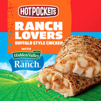 Hot Pockets Ranch Lovers Buffalo Style Chicken, Hidden Valley Ranch, Sandwich Snacks, 17 oz, 4 Pack (Frozen) — photo 6