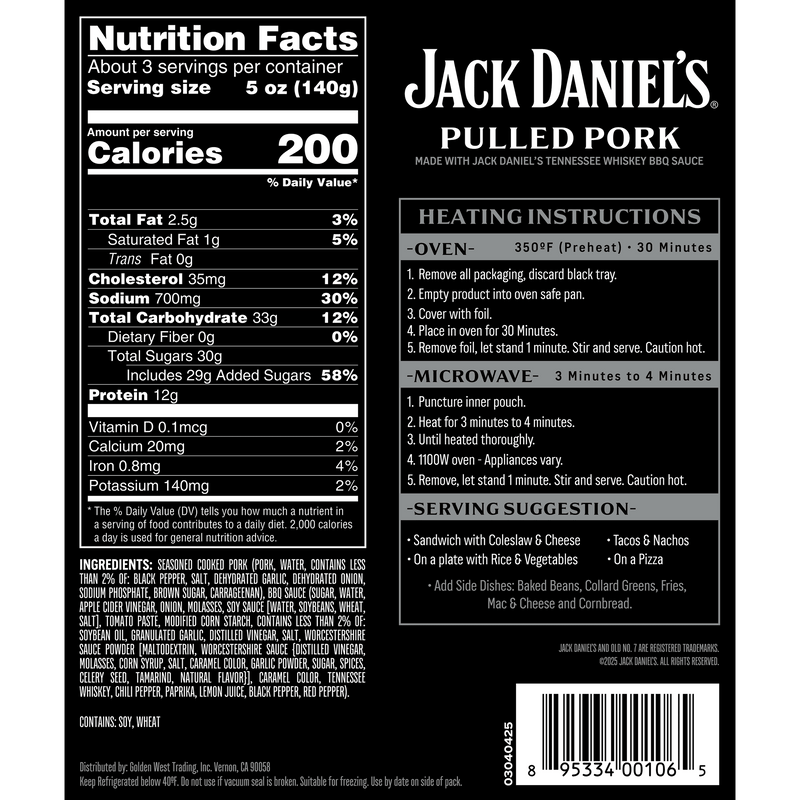 Jack Daniel's Pulled Pork Refrigerated Entrée 16 oz Fully Cooked — photo 6