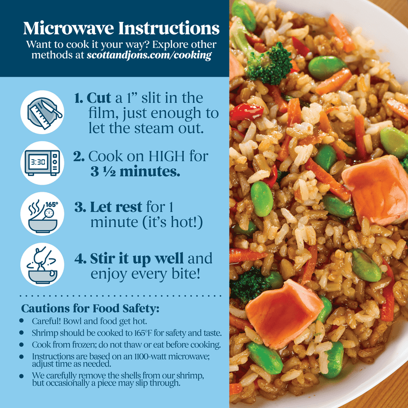 Scott & Jon’s Frozen Meals, Honey Sesame Salmon Rice Bowl, Microwave Meals, Frozen Dinner for One, 9.6 oz — photo 6