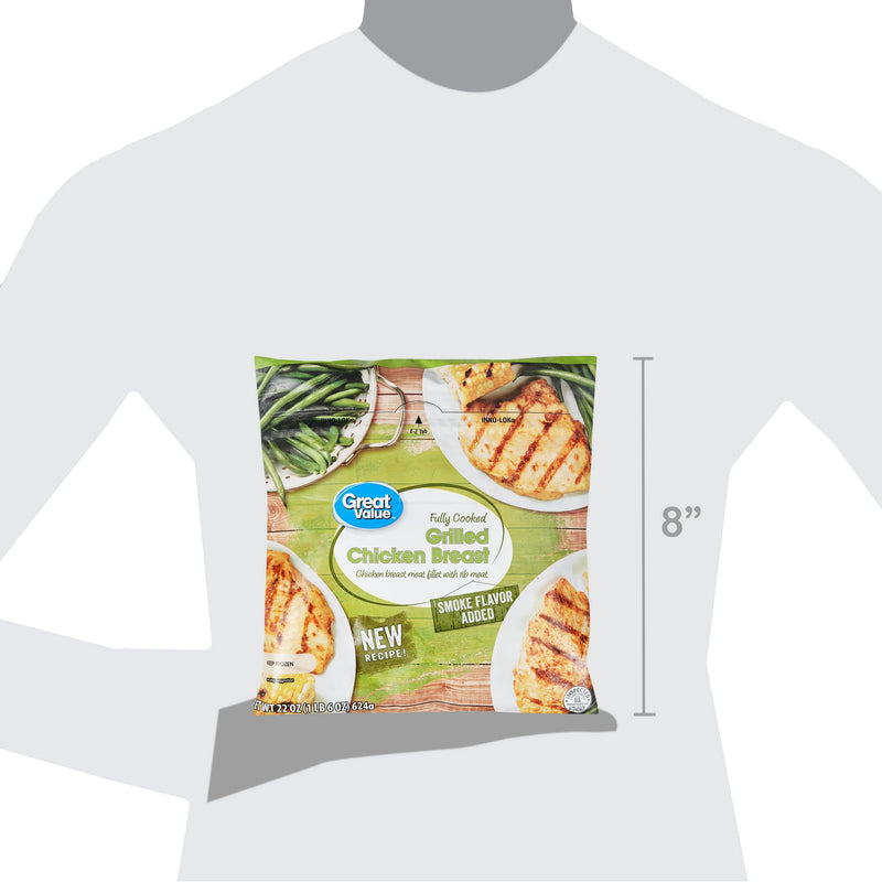 Great Value Fully Cooked Grilled Chicken Breast, 22 oz (Frozen) — photo 6