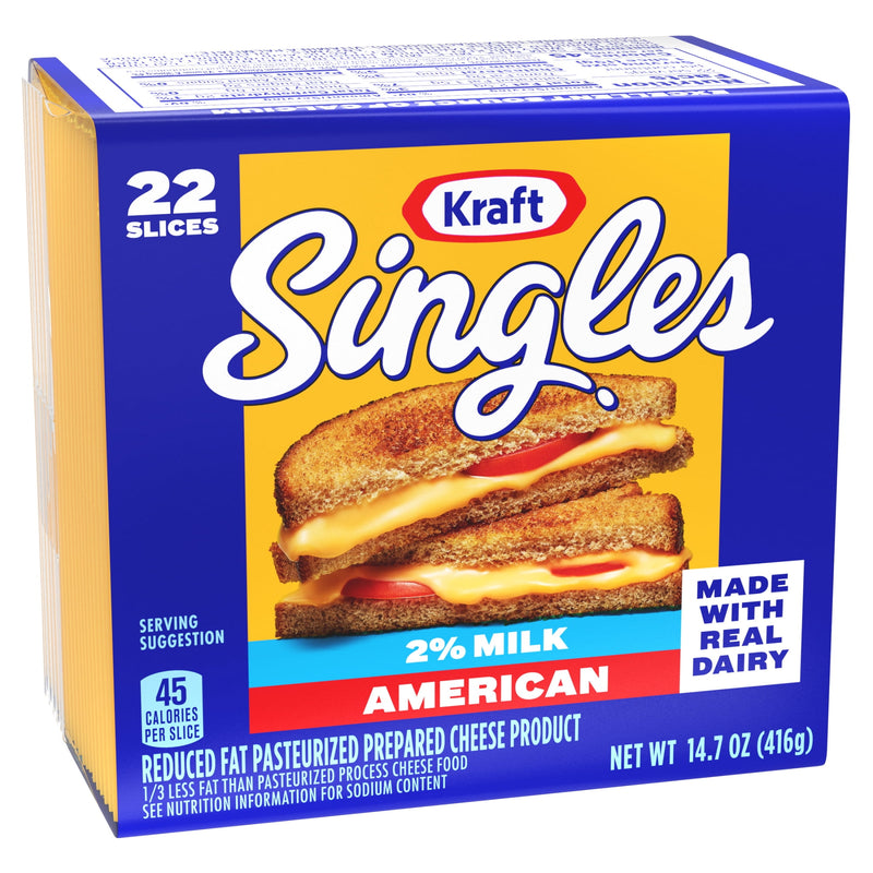Kraft Singles 2% Pasteurized Prepared Cheese Product American Slices, 22 Count Pack — photo 6