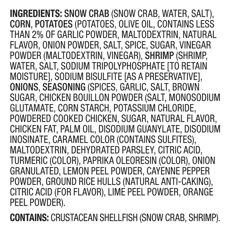Sea Best Merman’s Revenge Frozen Fresh Seafood Boil, 1.5lb Bag, Snow Crab, Corn on the Cob, Potatoes, Shrimp, Pearl Onions and Spicy Seafood Seasoning — photo 6