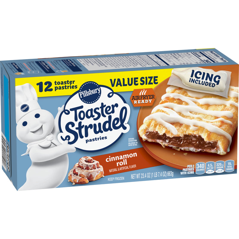 Pillsbury Cinnamon Roll Flavored Toaster Strudel Pastries, 12 Breakfast Pastries (Frozen) — photo 6