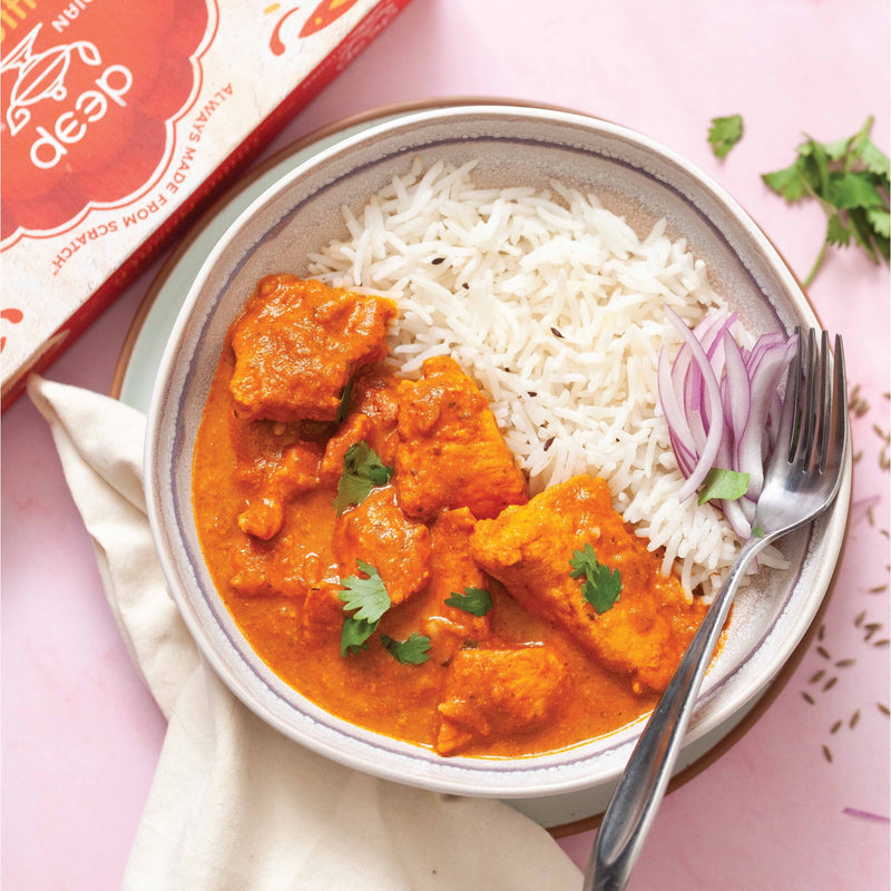Deep Indian Kitchen Chicken Tikka Masala With Turmeric Rice, Frozen Packaged Meal, 9oz — photo 6
