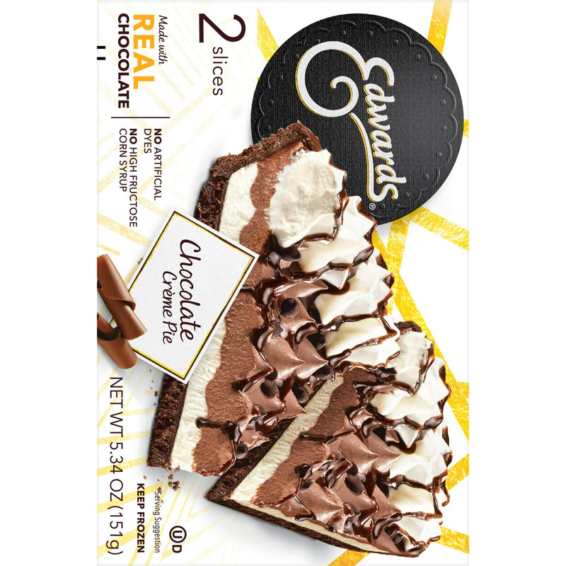 Edwards Frozen Chocolate Crème Dessert Pie Slices, 5.34 oz 2 Pack — photo 6