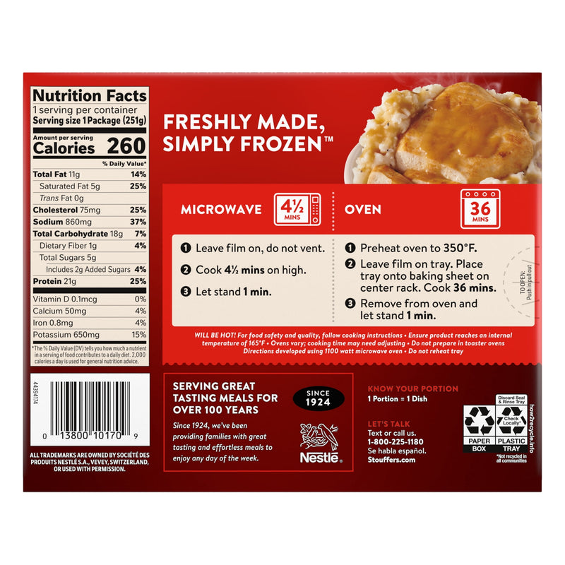 Stouffer’s Baked Chicken, Single Serve, Frozen Chicken Dinner, Single Frozen Meals 8.875 oz — photo 6