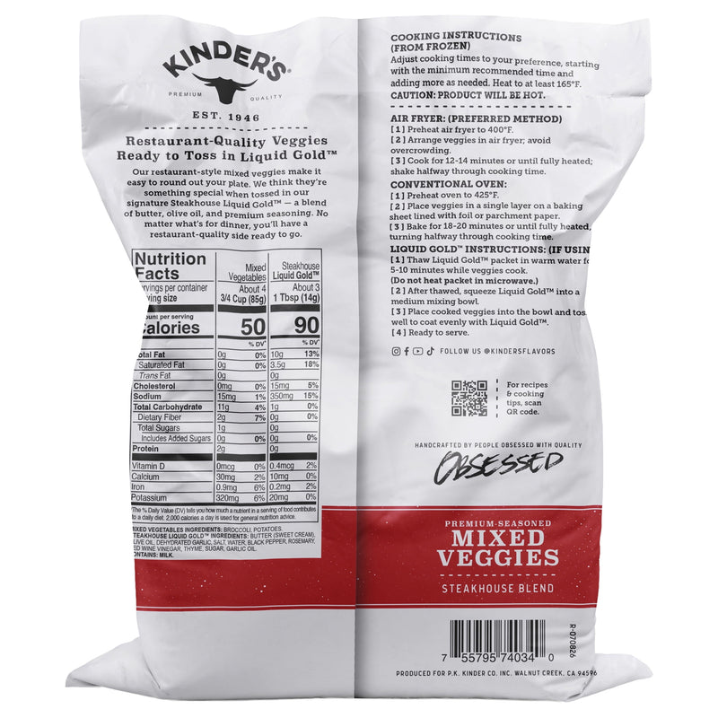 Kinder's Steakhouse Blend Mixed Veggies, 13.5 oz (Frozen) — photo 6