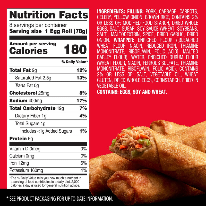 Pagoda Frozen Crunchy Crispy Pork Egg Rolls, 22.0 oz — photo 6