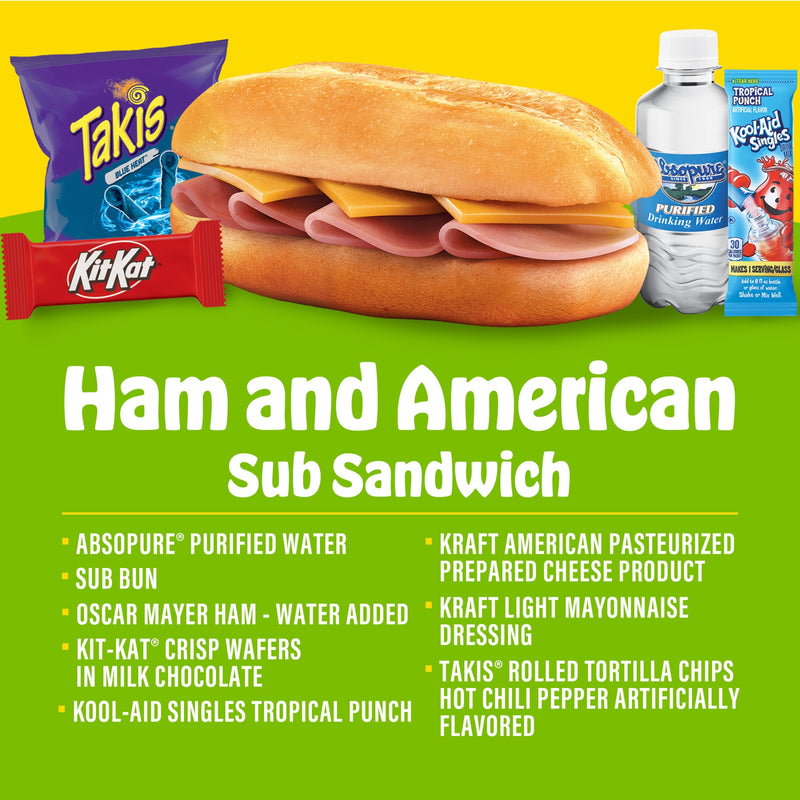 Lunchables Uploaded Ham and American Sub Sandwich Snack Kit, 16.1 oz Box, Refrigerated, Whole — photo 7