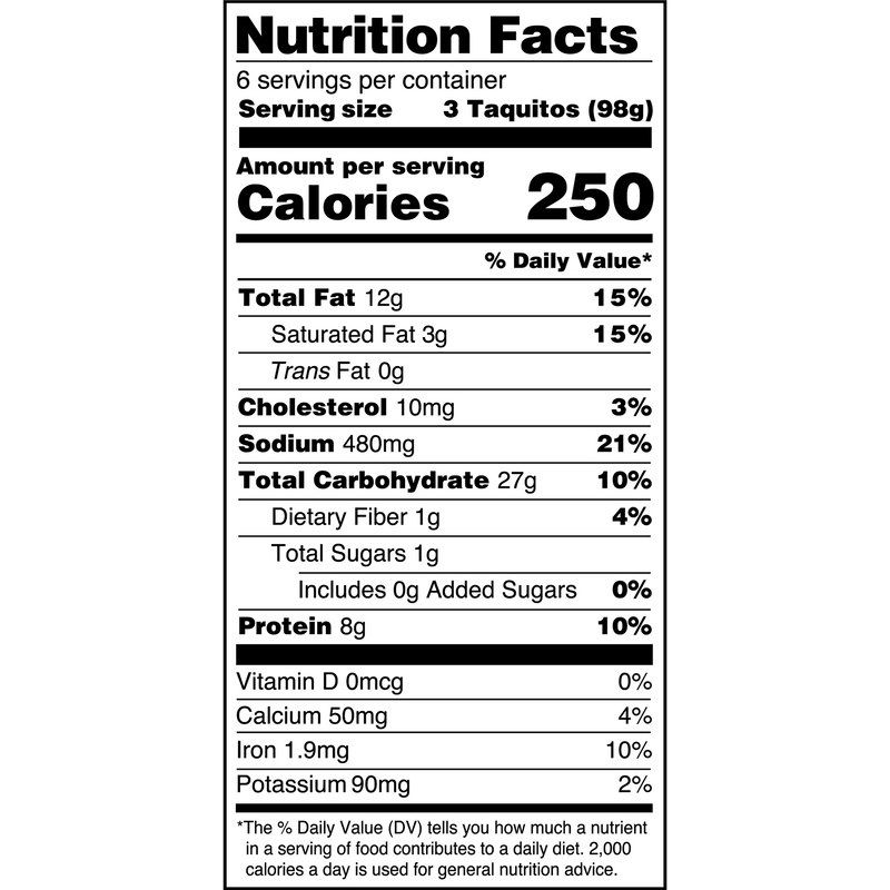 El Monterey Mas Bold Spicy Chipotle Beef Taquitos 20.7 oz, 18 Count (Frozen) — photo 6