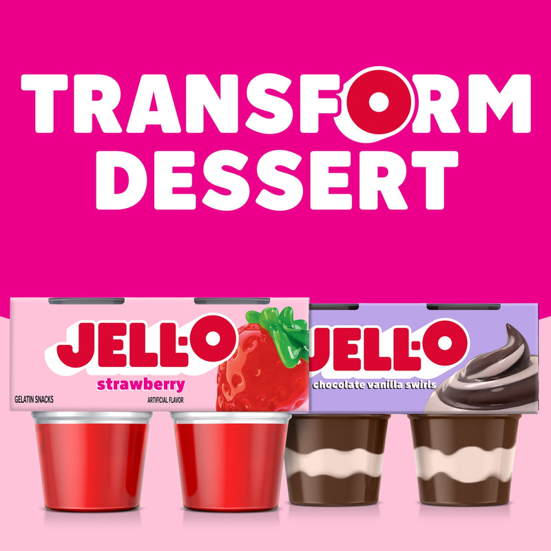 Jell-O Original Strawberry Artificially Flavored Ready-to-Eat Gelatin Snack Cups, 4 Count Cups — photo 8
