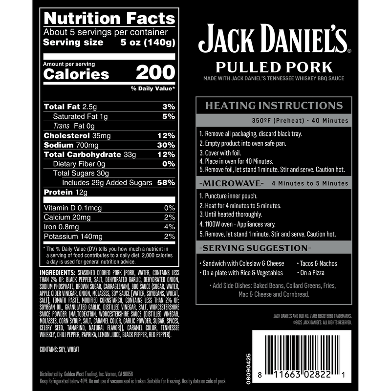 Jack Daniel’s Seasoned Pulled Pork, Refrigerated Entree, 24 oz — photo 6