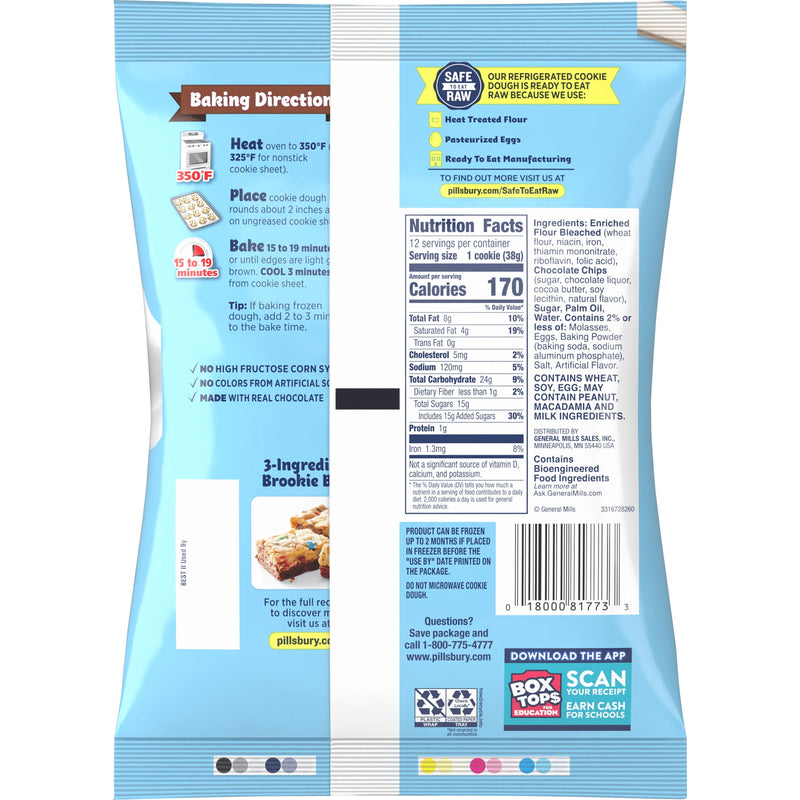 Pillsbury Ready to Bake Refrigerated Cookie Dough, Chocolate Chip, 16 oz — photo 6