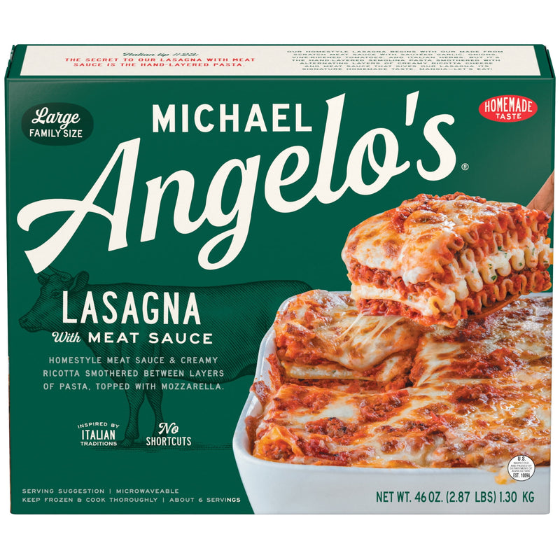 Michael Angelo's Lasagna with Meat Sauce Frozen, 46 oz Box — photo 2