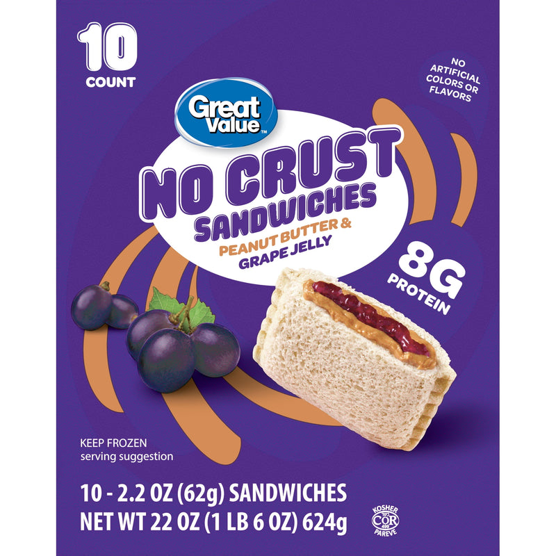 Great Value Peanut Butter & Grape Jelly Sandwiches, 10 Count, 2.2 oz — photo 2
