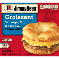 Jimmy Dean Frozen Breakfast Sandwiches, Egg & Cheese Croissant, 18 oz, 4 Count — photo 2