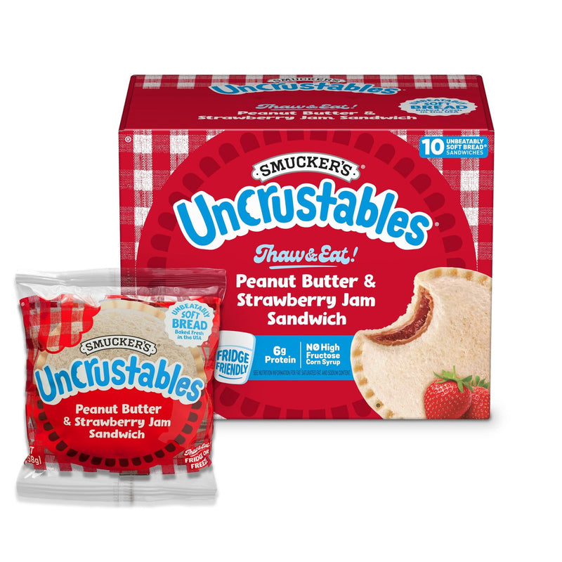 Smucker’s Uncrustables Peanut Butter & Strawberry Jam Sandwiches, 10 Count, 2 oz Each, Frozen — photo 2