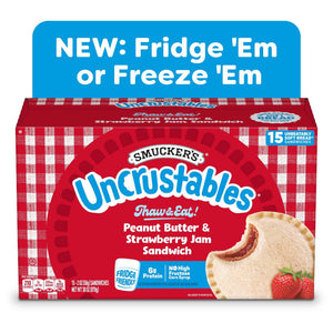 Smucker's Frozen Uncrustables Sandwiches Peanut Butter & Strawberry Jam, 30 oz, 15 ct