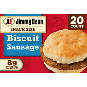 Jimmy Dean Frozen Breakfast Sandwiches Snack Size Sausage Biscuit, 34 oz, 20 ct