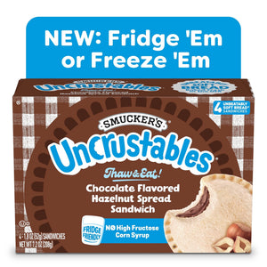 Smucker's Frozen Uncrustables Chocolate Flavored Hazelnut Spread Sandwiches, 7.2 oz, 4 ct