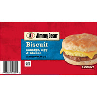 Jimmy Dean Frozen Breakfast Sandwiches, Sausage Egg & Cheese Biscuit, 36 oz, 8 Count — photo 2