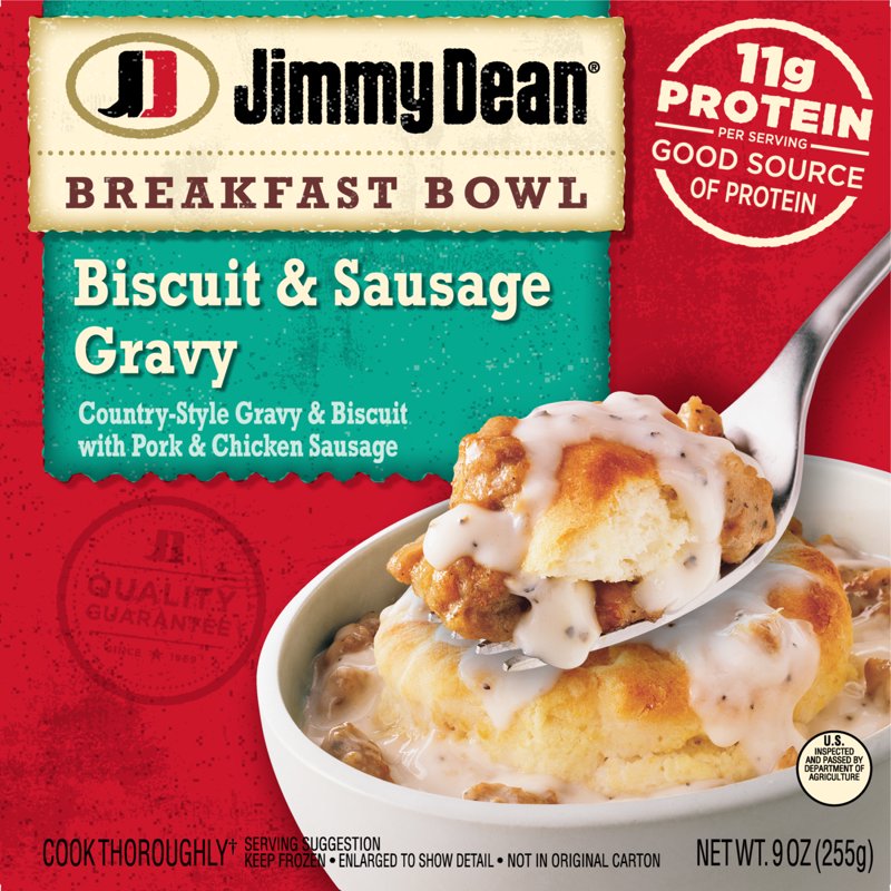 Jimmy Dean Frozen Biscuit & Sausage Gravy Breakfast Bowl, 9 oz — photo 5