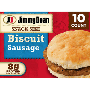 Jimmy Dean Frozen Breakfast Sandwiches Snack Size Sausage Biscuit, 17 oz, 10 ct