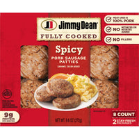 Jimmy Dean Fully Cooked Spicy Pork Sausage Patties, 9.6 oz, 8 Count — photo 2