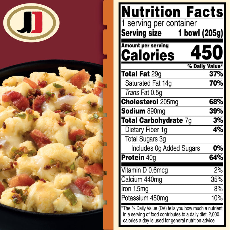 Jimmy Dean Frozen Protein Breakfast Bowl, Zesty Scrambled Egg, Monterey Jack & Bacon, 7.25 oz — photo 6