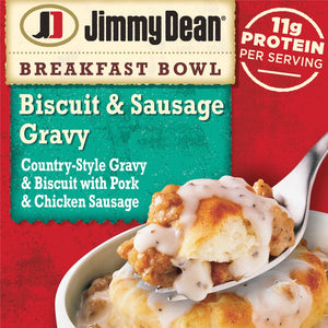 Jimmy Dean Frozen Biscuit & Sausage Gravy Breakfast Bowl, 9 oz