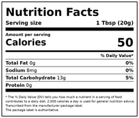 Blackburn's Apricot Preserves — Nutrition Facts