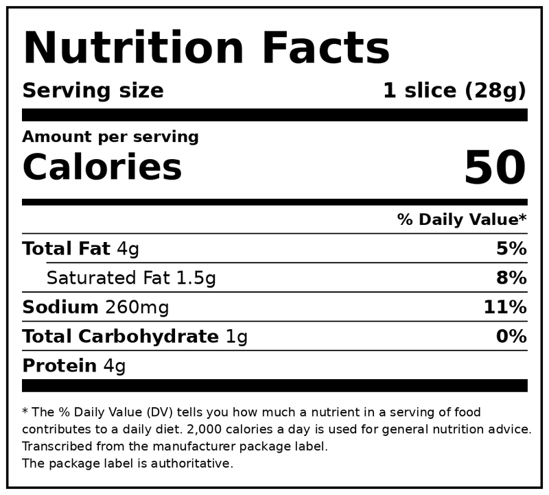Oscar Mayer Cotto Salami Sliced Lunch Meat, for Sandwiches and Easy Lunches, Quality Meat, No Fillers, 16 oz — Nutrition Facts